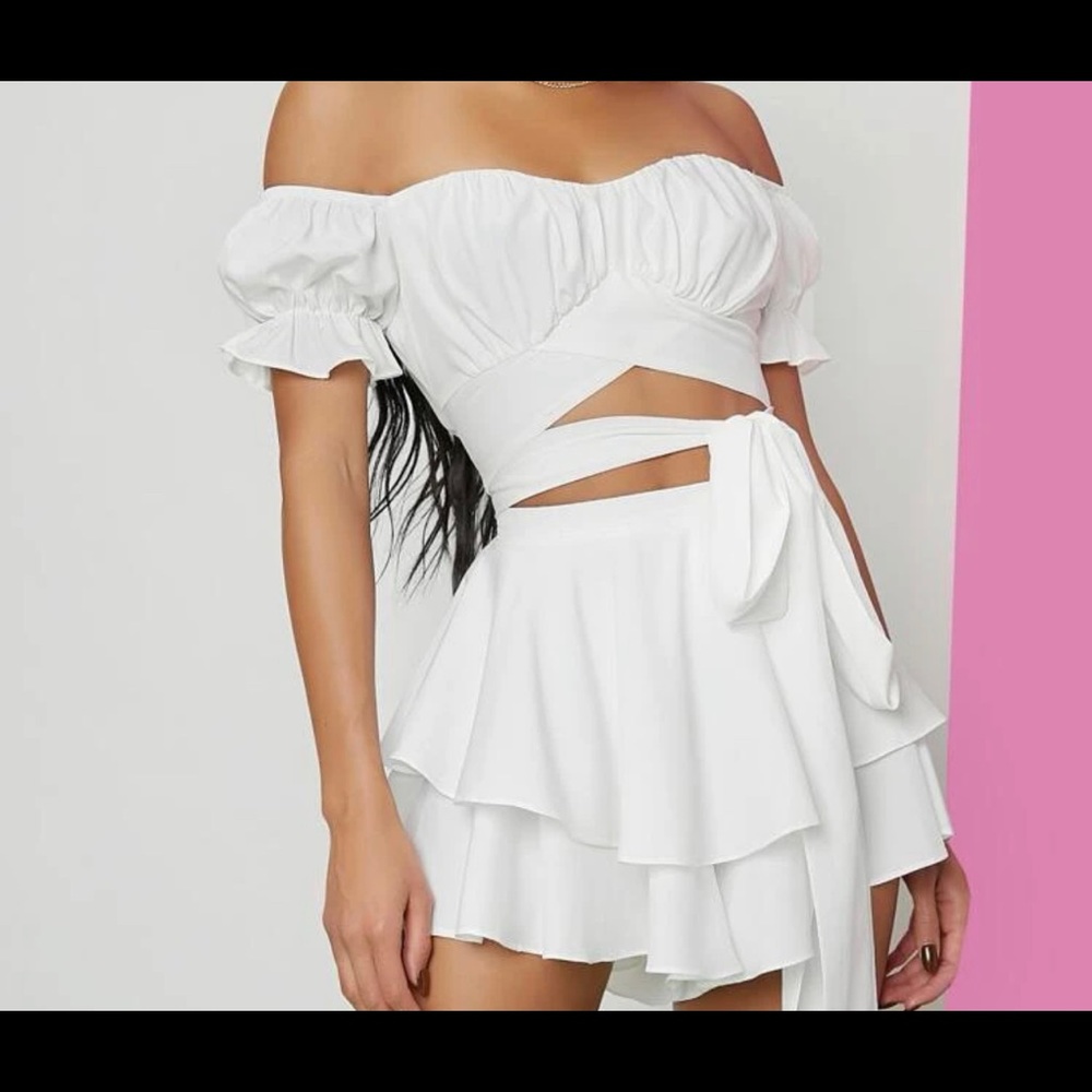 White two piece with skort